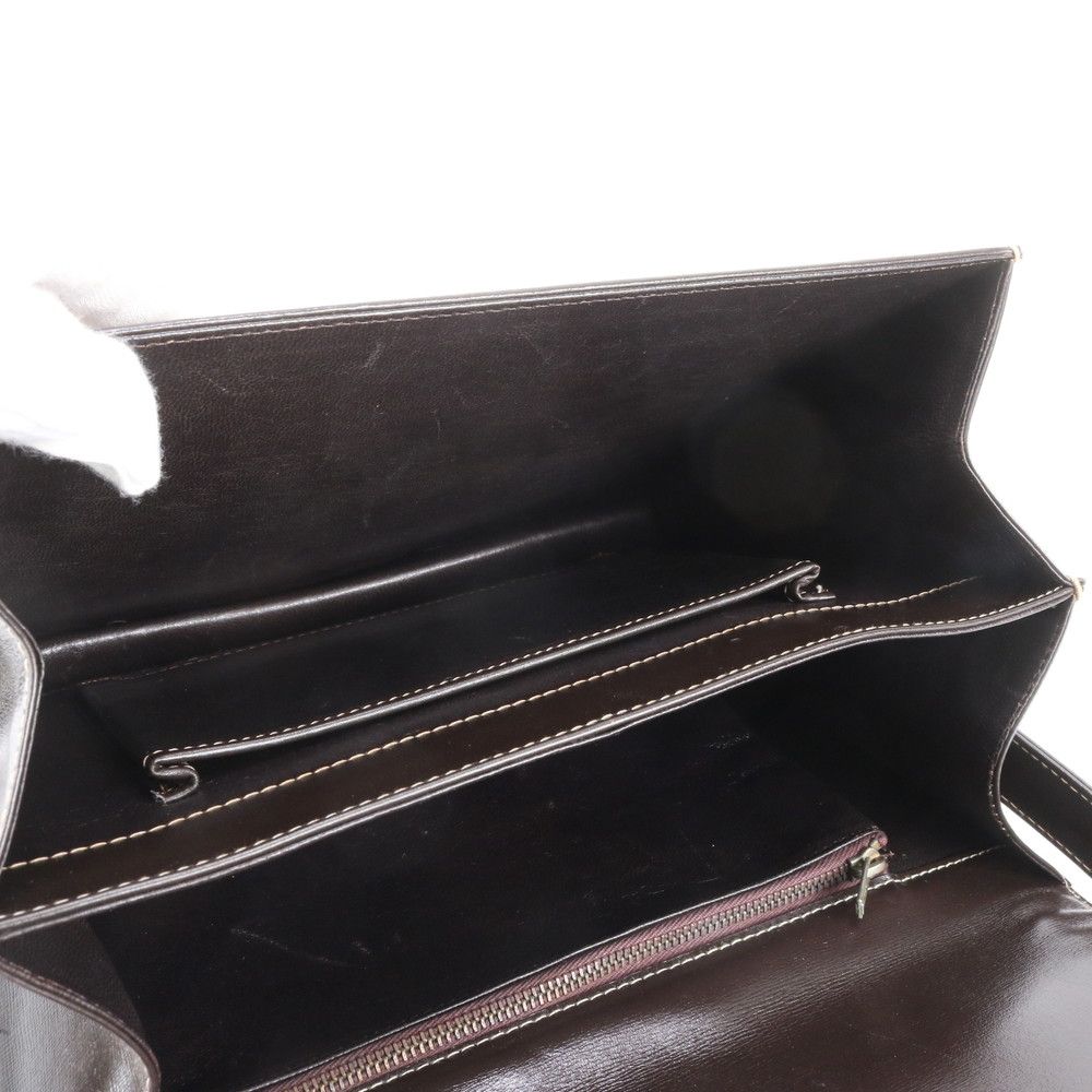 Celine Saluki Leather Canvas 2-Way Shoulder Bag — view 7