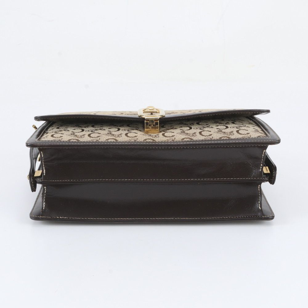 Celine Saluki Leather Canvas 2-Way Shoulder Bag — view 6