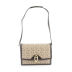Celine Saluki Leather Canvas 2-Way Shoulder Bag