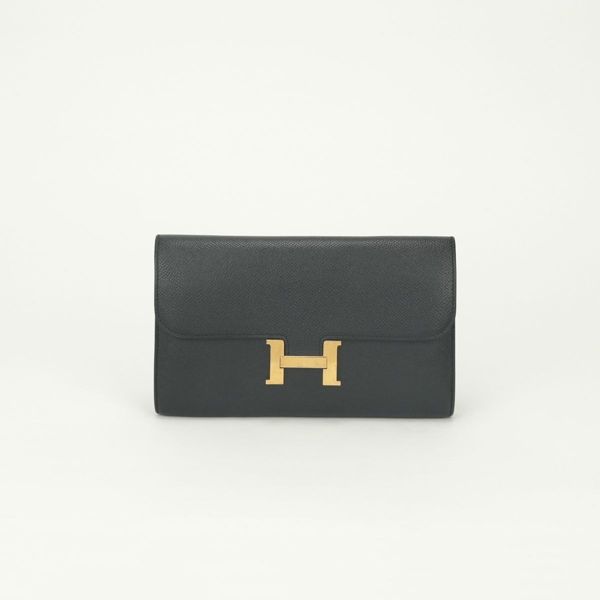 Hermes Constance Wallet Epsom Noir Black Gold Veau