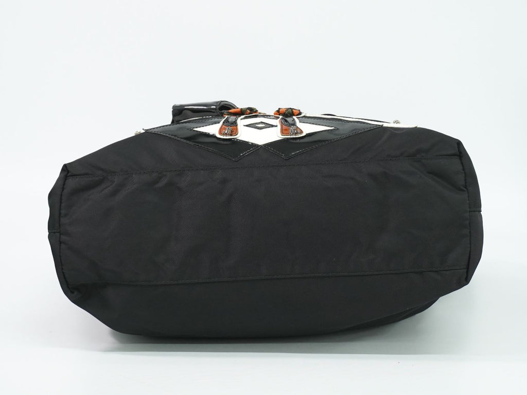 Prada Robot Collection Shoulder Bag Tote Nylon Black Multicolor — view 3