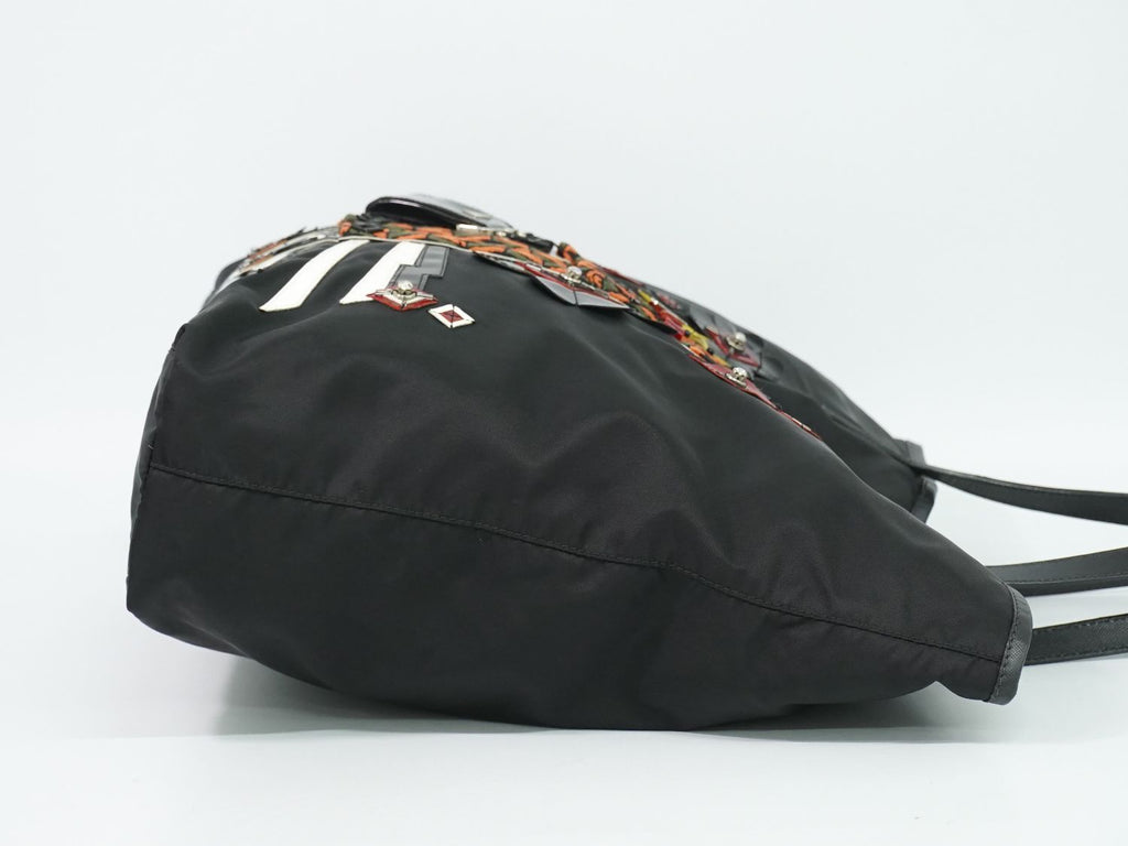Prada Robot Collection Shoulder Bag Tote Nylon Black Multicolor — view 4