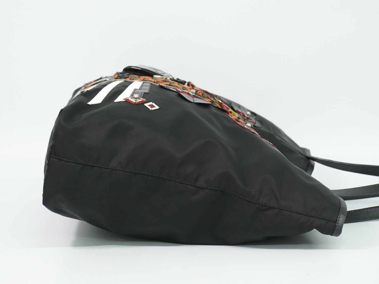 Prada Robot Collection Shoulder Bag Tote Nylon Black Multicolor — view 4