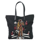 Prada Robot Collection Shoulder Bag Tote Nylon Black Multicolor