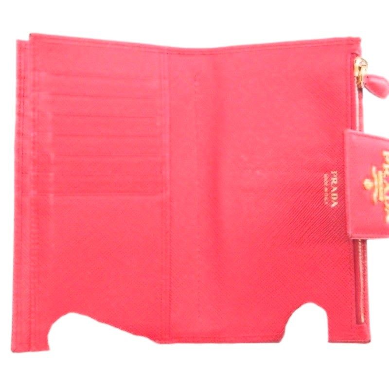Prada Logo Flap Bifold Wallet Saffiano Leather — view 5