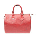 Louis Vuitton Speedy Black Stitch Red Epi Handbag