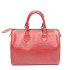 Louis Vuitton Speedy Black Stitch Red Epi Handbag — view 5