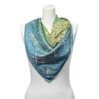 Hermes Scarf Blue Green Orange Twill Silk