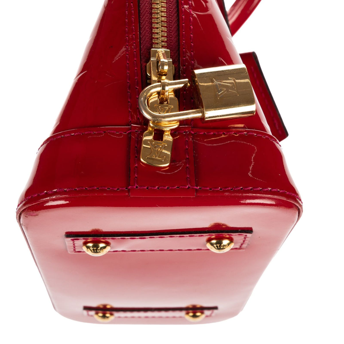 Louis Vuitton Alma Pomme D'amour Monogram Vernis Handbag — view 7