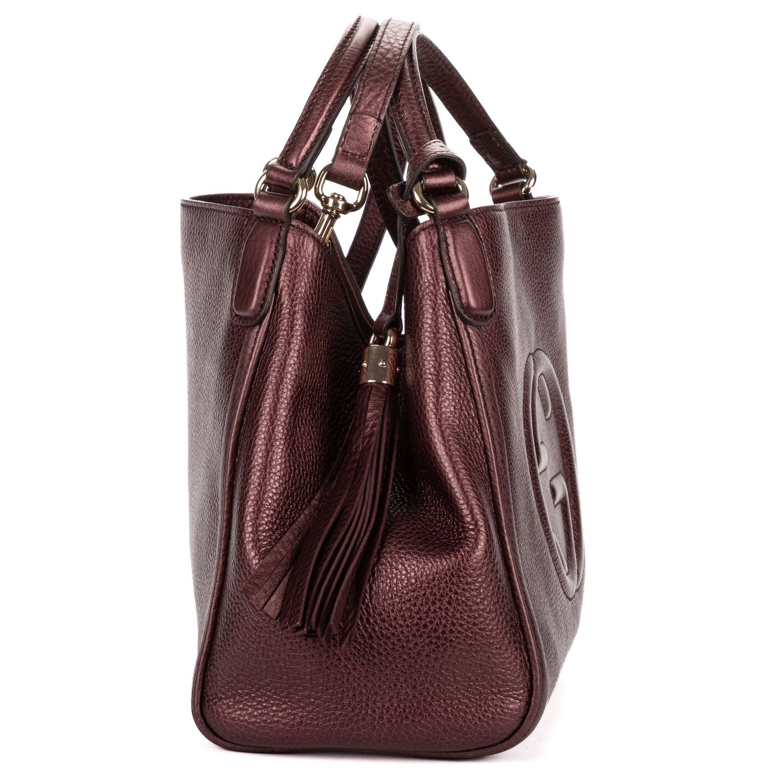 Gucci Soho Tassel Burgundy Grain Calfskin Leather — view 4