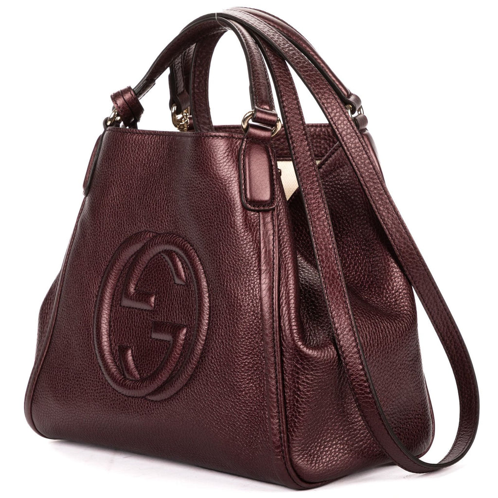 Gucci Soho Tassel Burgundy Grain Calfskin Leather — view 2