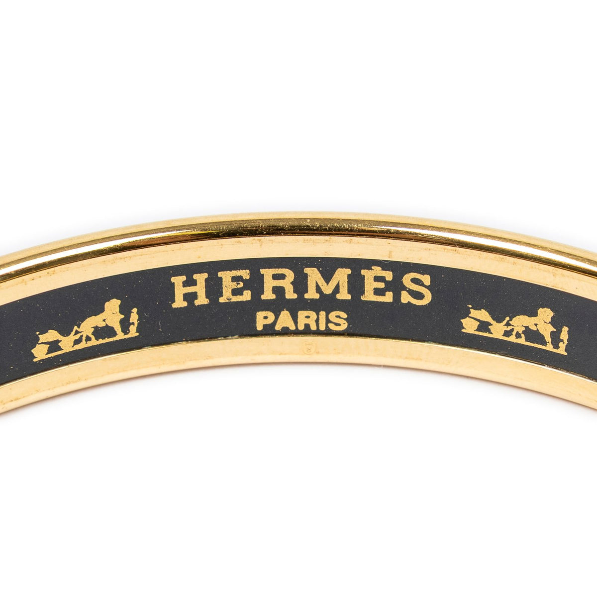 Hermes Enamel Bangle Black Bracelet — view 4