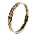 Hermes Enamel Bangle Black Bracelet