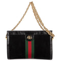Gucci Small GG Ophidia Black Red Green Suede Leather