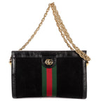 Gucci Small GG Ophidia Black Red Green Suede Leather