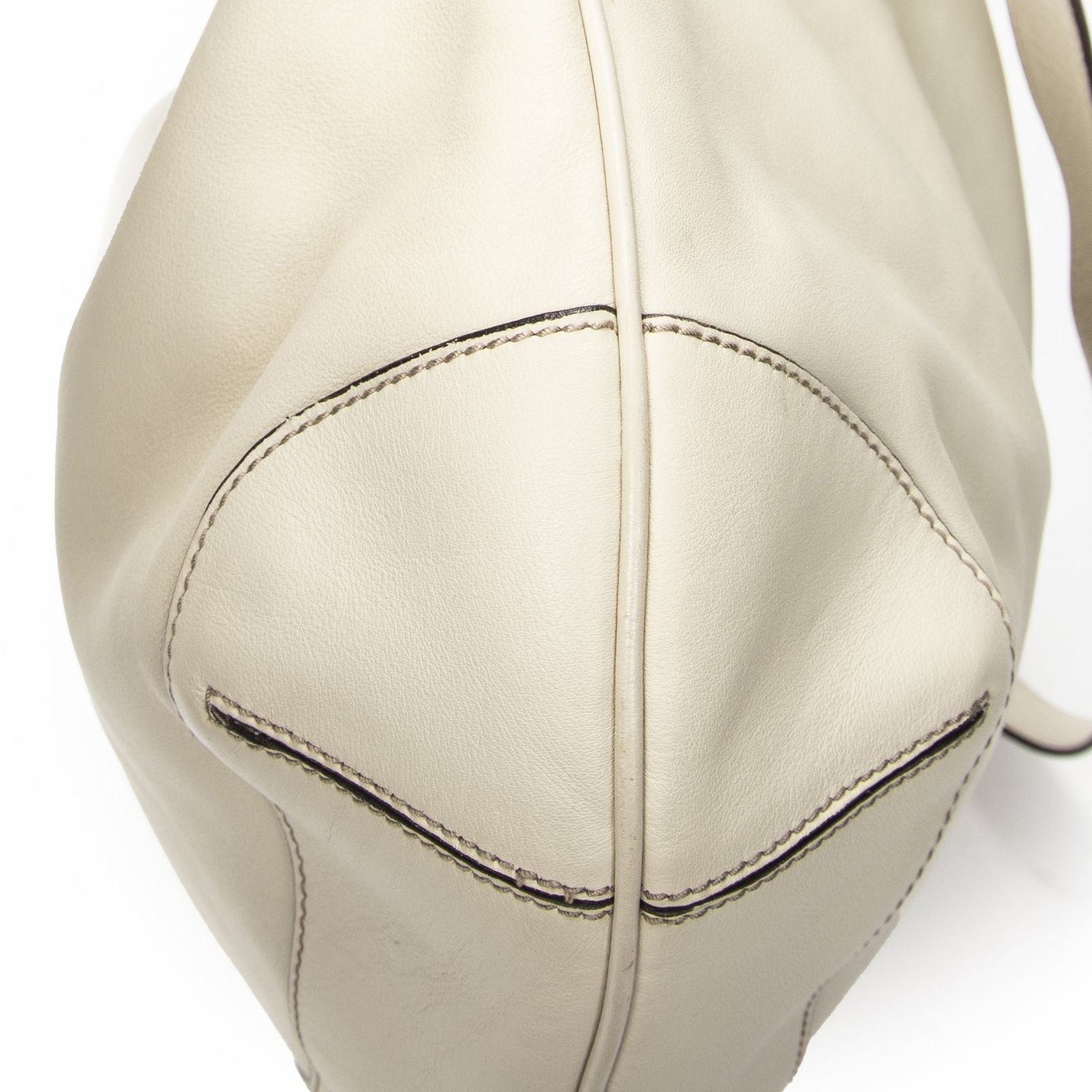 Gucci Peggy Bamboo Handle Hobo Ivory Calfskin Leather — view 7