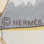 Hermes Scarf Light Green Goldtwill Silk — view 4