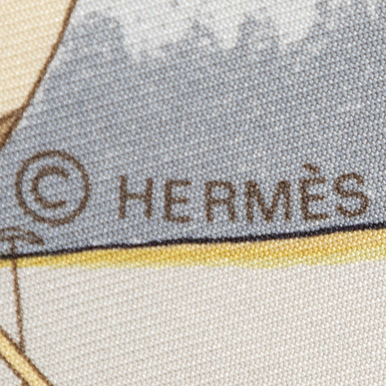 Hermes Scarf Light Green Goldtwill Silk — view 4