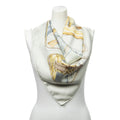 Hermes Scarf Light Green Goldtwill Silk