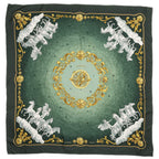 Hermes Scarf Green Yellow Twill Silk — view 2