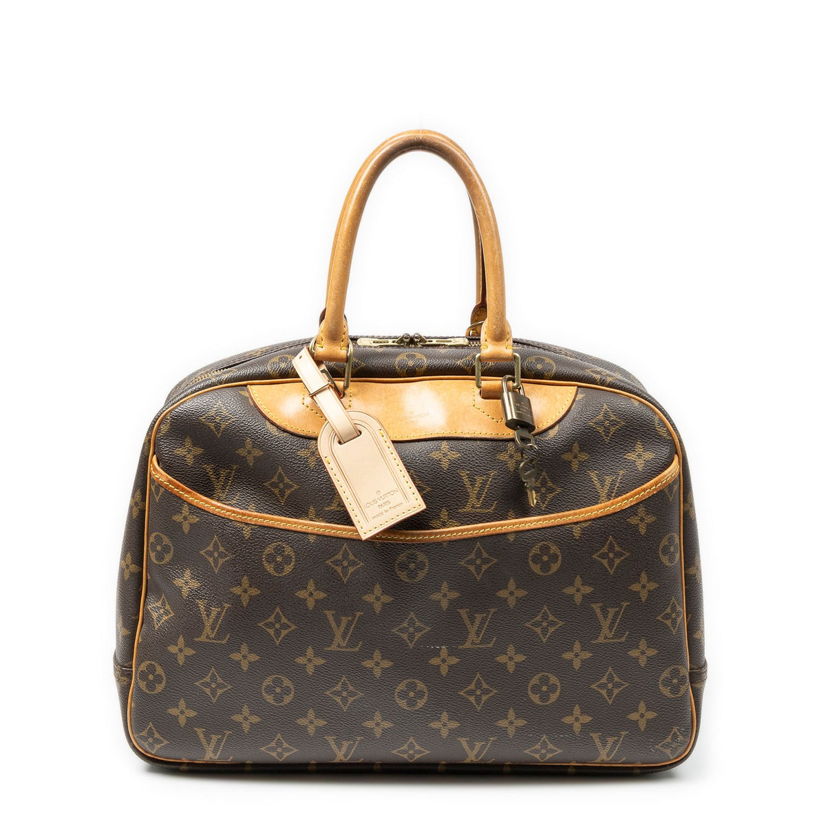 Louis Vuitton Deauville Brown Monogram Canvas Handbag