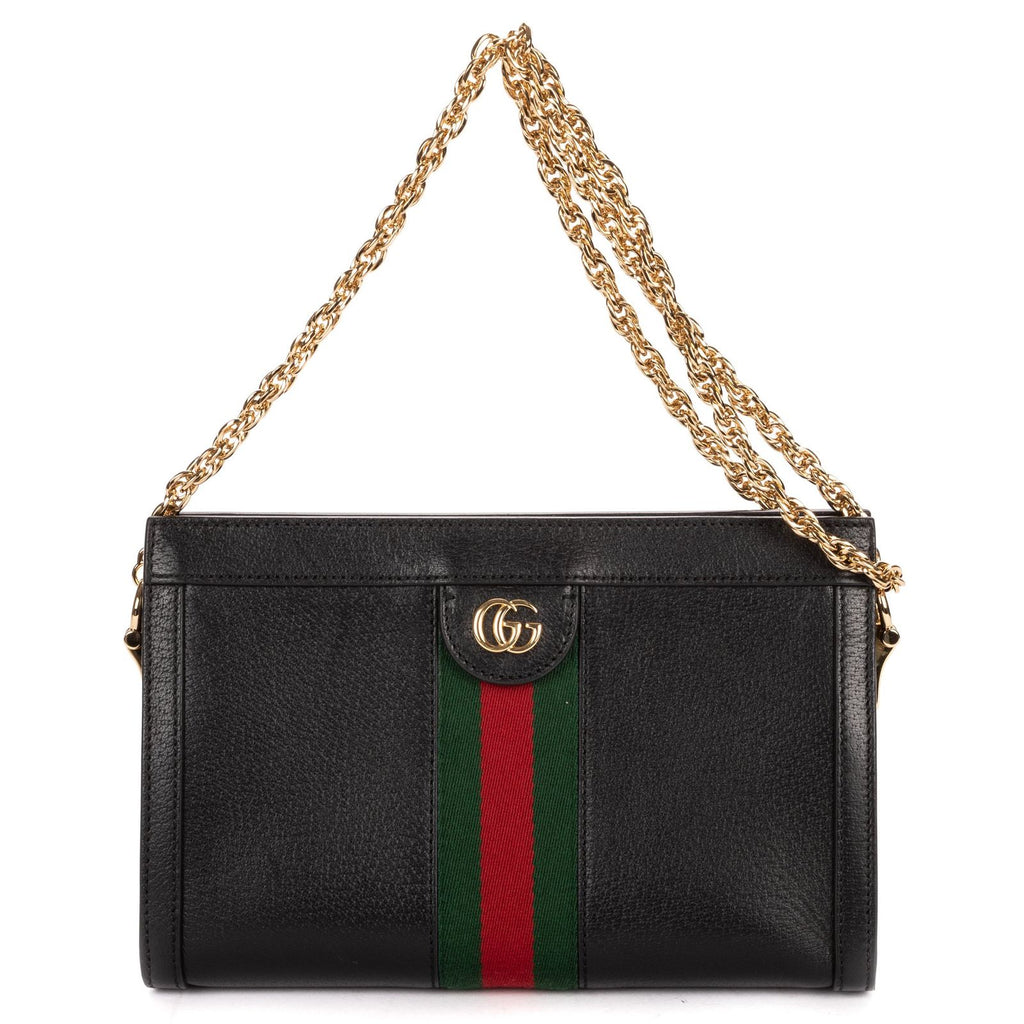 Gucci Small GG Ophidia Black Red Green Calfskin Leather