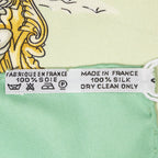 Hermes Scarf Green Gold Silk — view 5