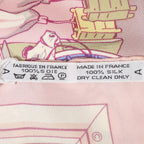 Hermes Scarf Pink Blue Twill Silk — view 5