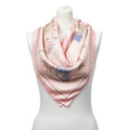 Hermes Scarf Pink Blue Twill Silk