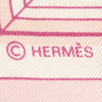 Hermes Scarf Pink Blue Twill Silk — view 4