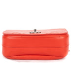 Chanel Ring My Bag Flap Red Quilted Suede Leather — view 6