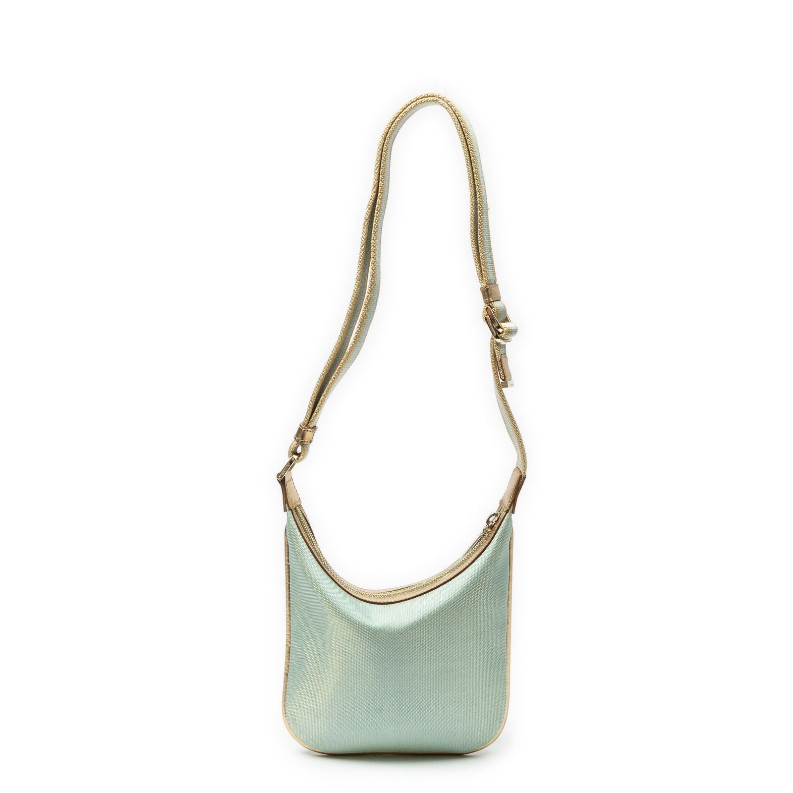 Gucci Small Web Pop Hobo Turquoise Gold Canvas — view 5