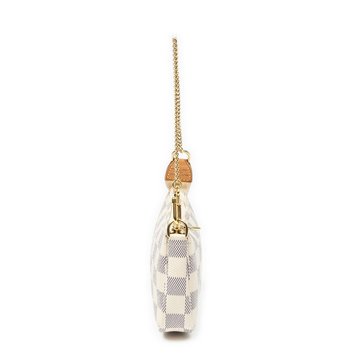 Louis Vuitton Mini Pochette Ivory Damier Azur Pouch — view 4