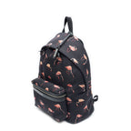 Saint Laurent City Backpack Black Pink Flamingo Print Canvasa — view 2
