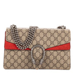 Gucci Small Dionysus Chain Crossbody Beige Red Supreme Canvas