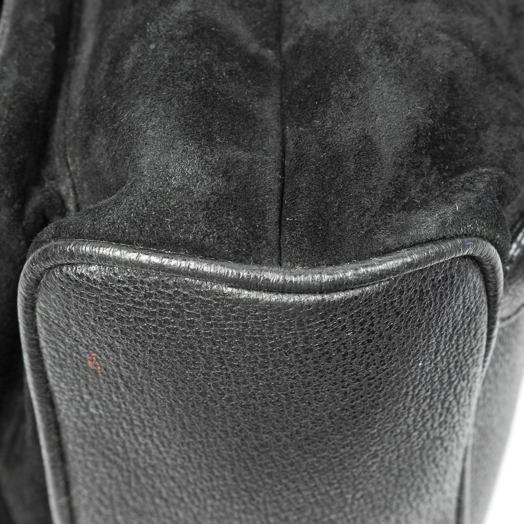 Gucci Large Bamboo Backpack Black Suede Leather — view 7