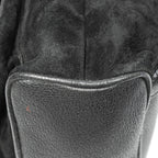 Gucci Large Bamboo Backpack Black Suede Leather — view 7