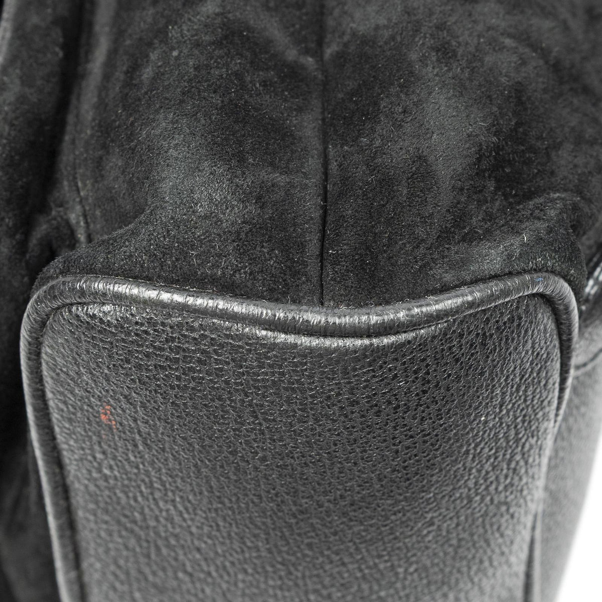 Gucci Large Bamboo Backpack Black Suede Leather — view 7