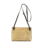 Loewet Pouch Crossbody Beige Dark Brown Suede Leather — view 5