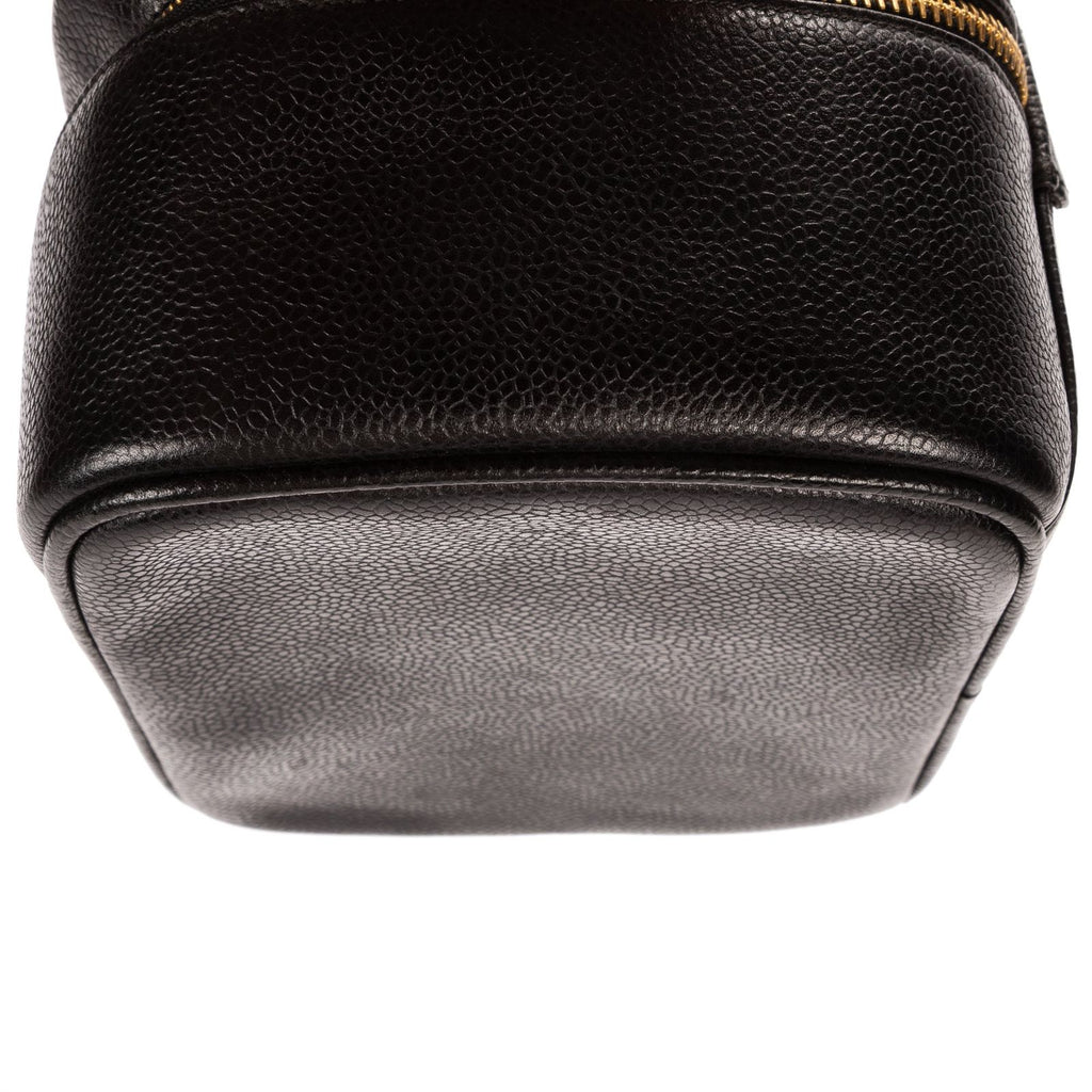 Chanel CC Logo Vanity Bag Black Caviar Leather — view 7