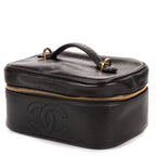 Chanel CC Logo Vanity Bag Black Caviar Leather — view 2