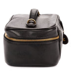Chanel CC Logo Vanity Bag Black Caviar Leather — view 3