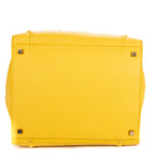 Celine Luggage Phantom Yellow Grain Calfskin Leather Handbag — view 6