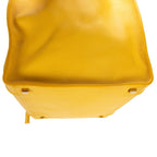 Celine Luggage Phantom Yellow Grain Calfskin Leather Handbag — view 7