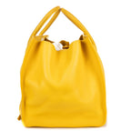 Celine Luggage Phantom Yellow Grain Calfskin Leather Handbag — view 3