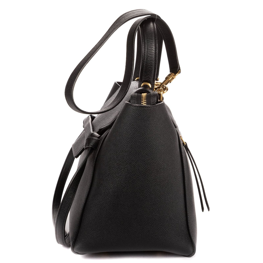 Celine Mini Belt Bag Black Grain Calfskin Leather — view 3