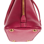 Prada Small Zip Promenade Pink Saffiano Luxe Leather — view 8