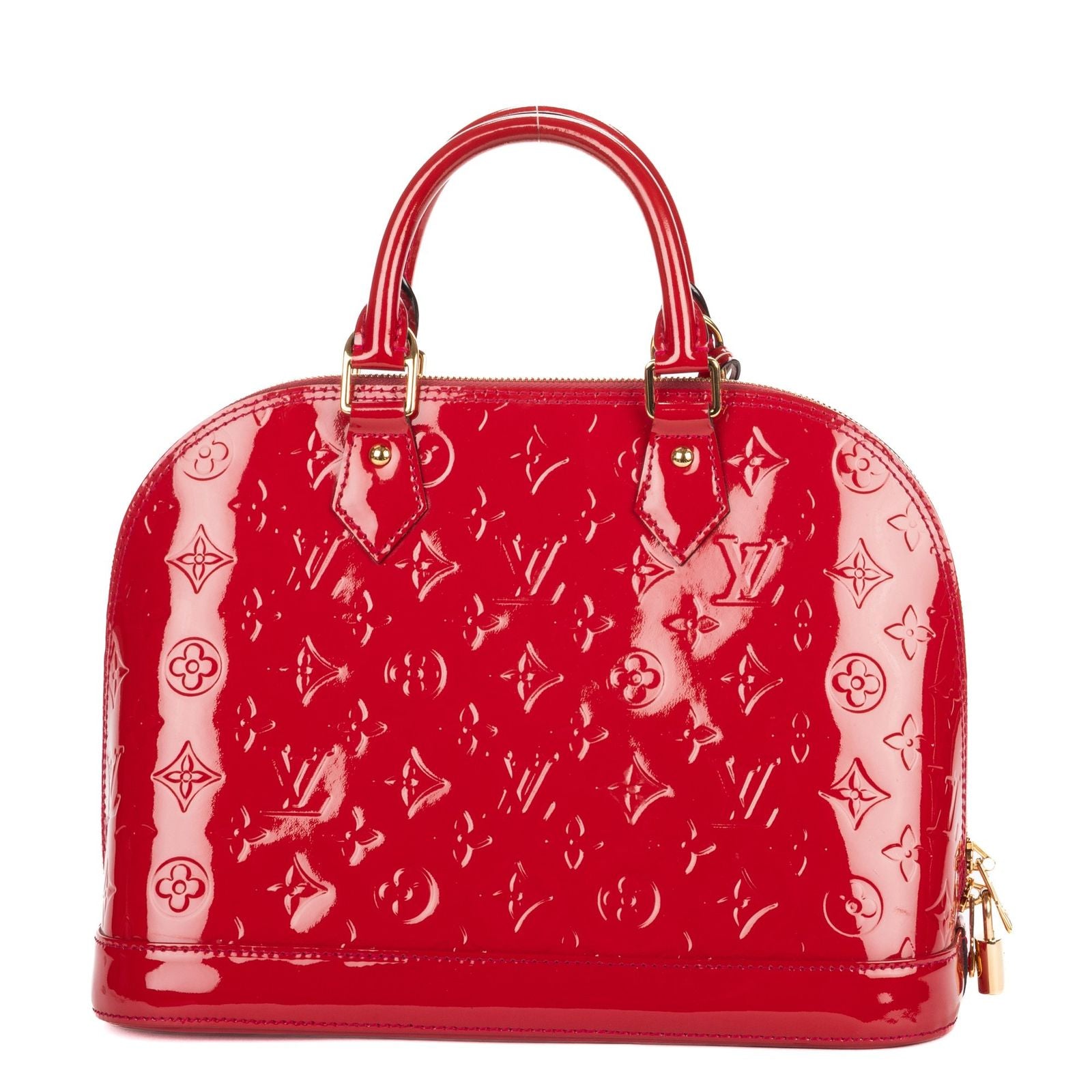Louis Vuitton Alma Pomme D'amour Monogram Vernis Handbag — view 5