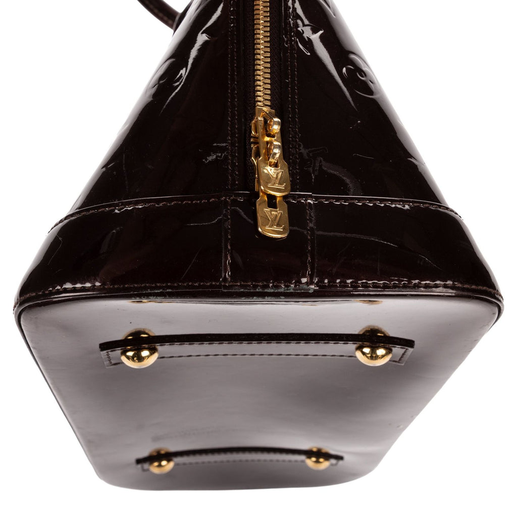 Louis Vuitton Alma Burgundy Amarante Monogram Vernis Handbag — view 8