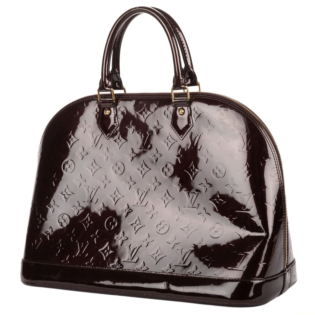 Louis Vuitton Alma Burgundy Amarante Monogram Vernis Handbag — view 2